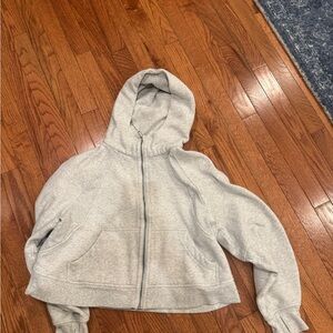 lululemon athletica Light Gray Full-Zip Hooded Sweatshirt
